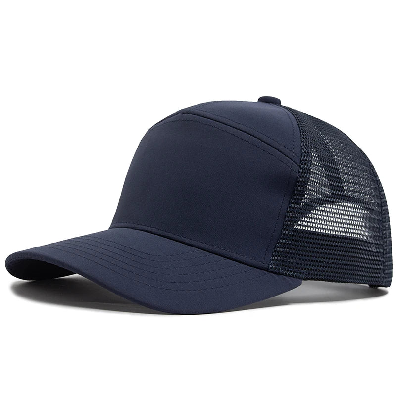 Casquette de baseball 7 panneaux d'été, casquettes en maille tendance hip-hop pour hommes, casquette de camionneur, visière, casquette à visière rigide, casquette snapback, pour femmes, unisexe, nouvelle marque tendance