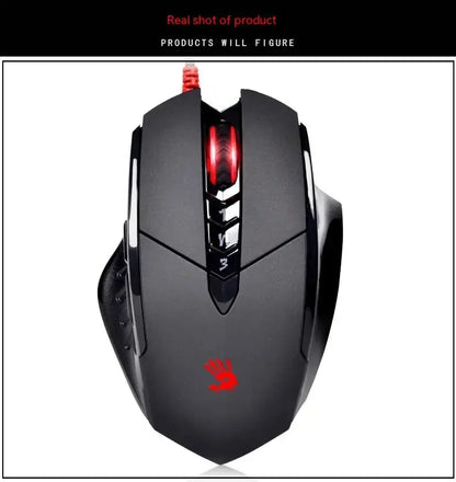Bloody V7M Wired Mouse RGB Lightweight Ergonomics Design 4000dpi PC Office E-sports Gaming Macro Programming Mouse for CF LOL CS