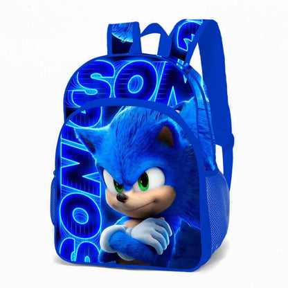 2026 New Arrival Sonic School Bag Lunch Bag Pencil Case Boys Girls Daily Use Book Cartoon Book Bags For Kids Christmas Gift