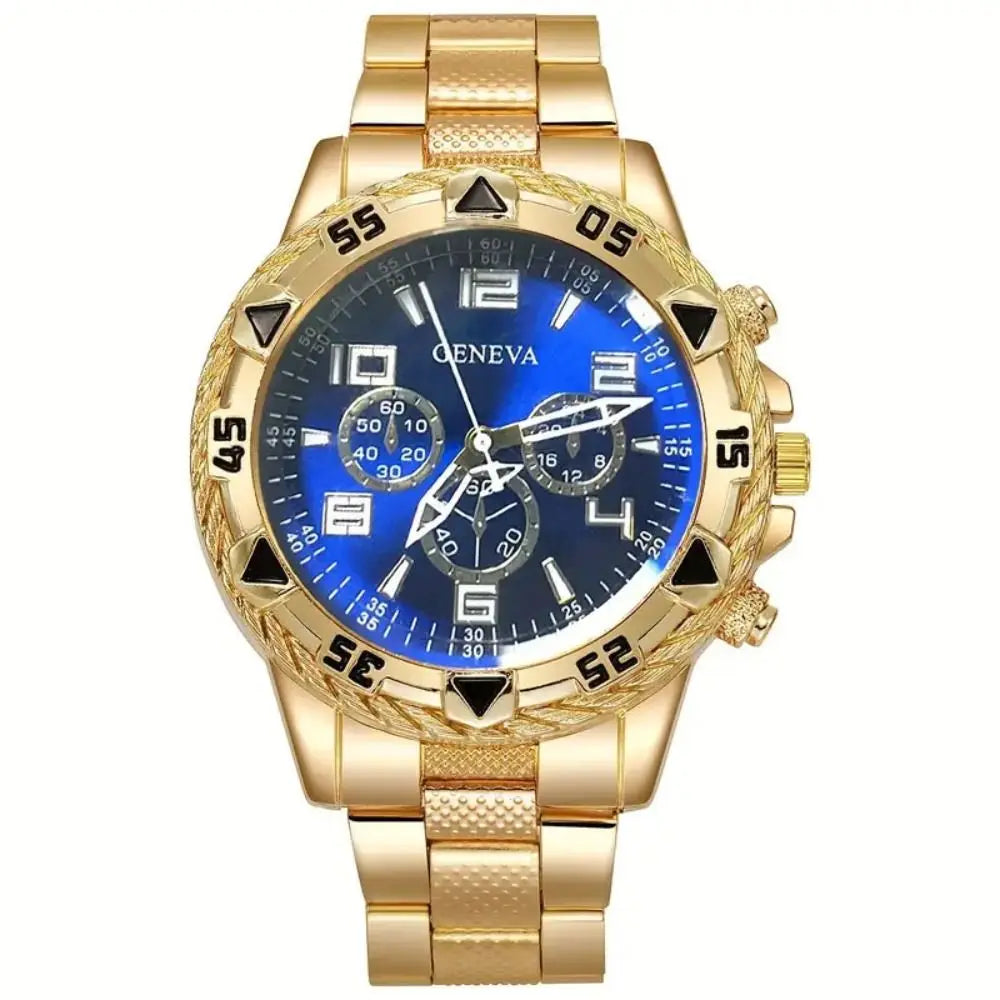 High Quality Stainless Steel Watchband Men Wristwatch Luxury Casual Quartz Watch Large Dial Business Watch