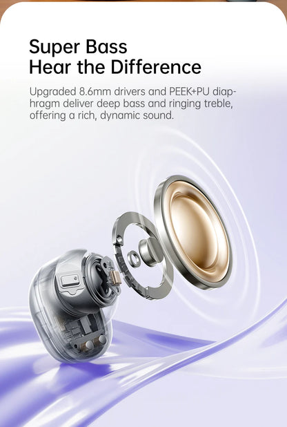 Baseus Bass BD1 Wireless Earphones Bluetooth 5.4 Mini Bean Earbuds 38H Playtime IP55 Waterproof Sports Headphones