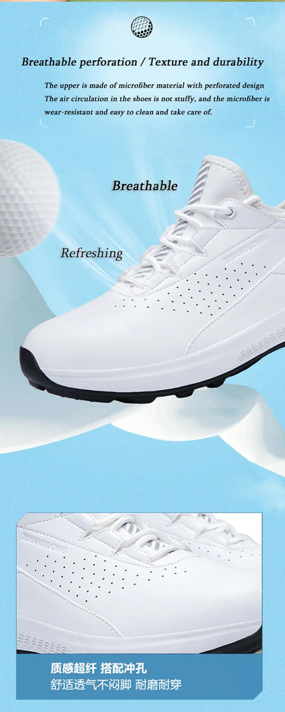Golf Sports Shoes Men Waterproof high-Quality Leather Golf Competition Sports Shoes Formal Shoes Golf Course Men Training Shoes