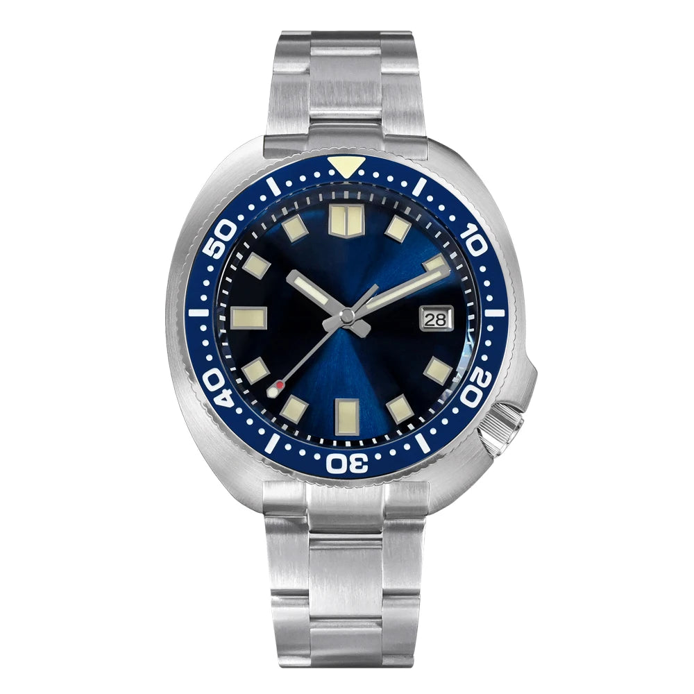 San Martin Turtle Men Diver Watch 44mm NH35 Automatic Mechanical Wristwatch Sapphire Waterproof 200m Luminous Relojes SN0047