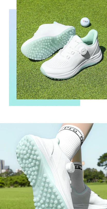 Scarpe da golf da donna PGM estive traspiranti con lacci a rotella, rialzate, antiscivolo, sneakers sportive outdoor coreane XZ417