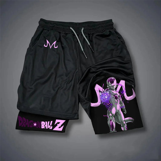 Dragon Ball Peripheral Printed Double Shorts Majin Buu GOKU American Sports Comfortable Summer Men's Loose Breathable Pants