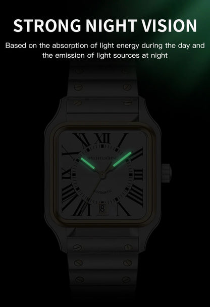 2025 New High Quality Specht&Sohne Watch 34MM Men Automatic Mechanical Watches Green Color Sapphire Stainless Steel Reloj Hombre
