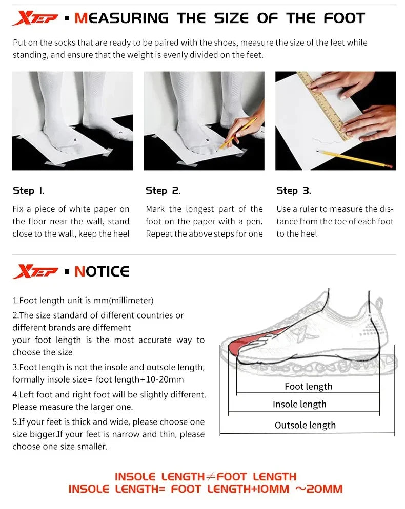Xtep 2000km 5.0 Running Shoes Soft Universal Sneakers Cushion Durable Jogging Wear-Resistant Lightweight Shoes 874119110023