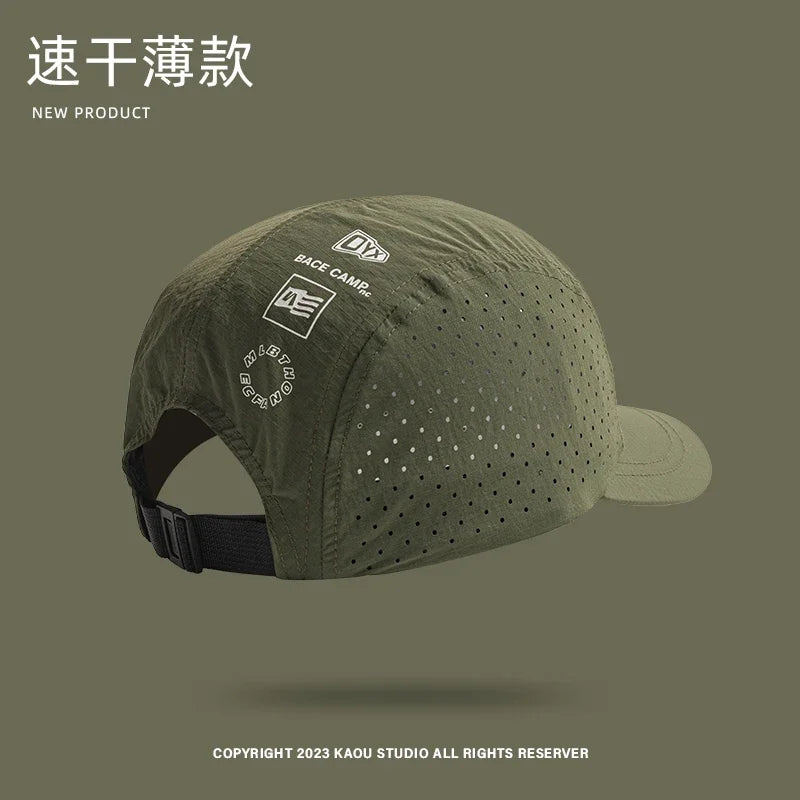 Summer 5 panel Baseball Caps  for Men and Women Outdoor Camping cap  Sun Protection Quick-drying Running Hat Breathable Golf Hat
