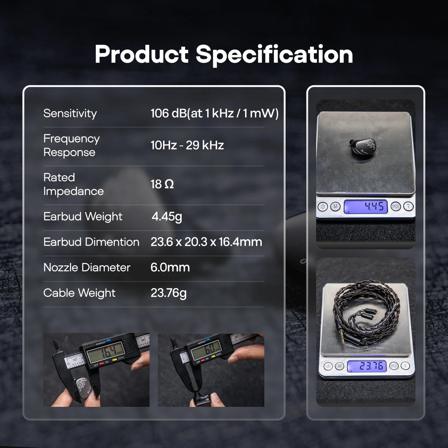 Linsoul Kiwi Ears Cadenza II IEM 10mm Titanium DD with KARS 2.0 Premium Construction Hifi Earphones & High-Quality Cable