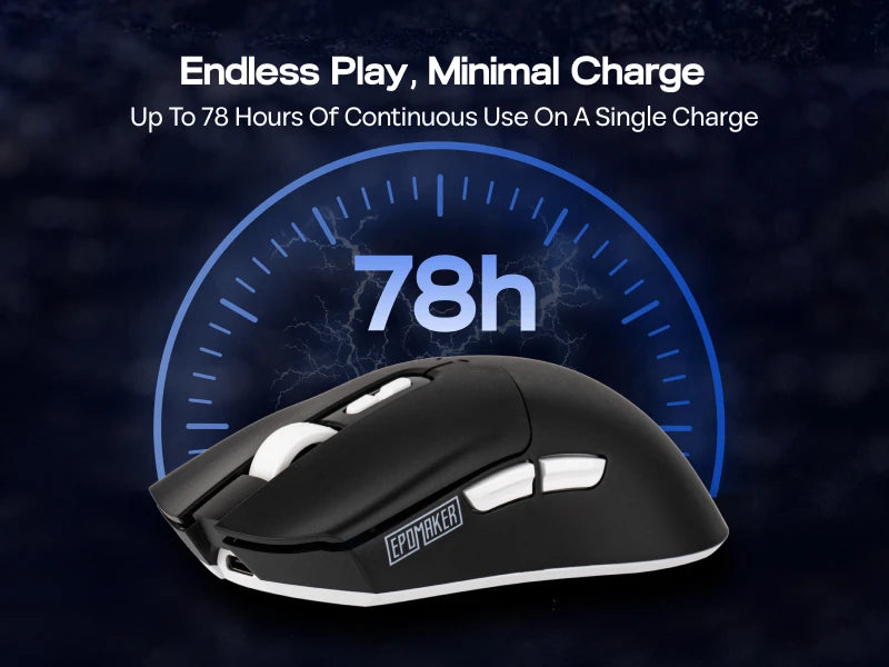 EPOMAKER Click Lite Wired/BT/2.4GHz Wireless Gaming Mouse PAW3311 Sensor 800 to 24000 DPI with 500mAh Battery for PC/Mac/Linux
