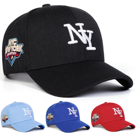 Unisex NY Letter Embroidery Baseball Caps Spring Autumn Outdoor Adjustable Casual Hats Sunscreen Hat Sports Cap