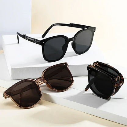 2025 New Foldable Sunglasses Portable Sunscreen UV400 Women Sunglasses Trendy Outdoor Ultra Weight Driving Glasses