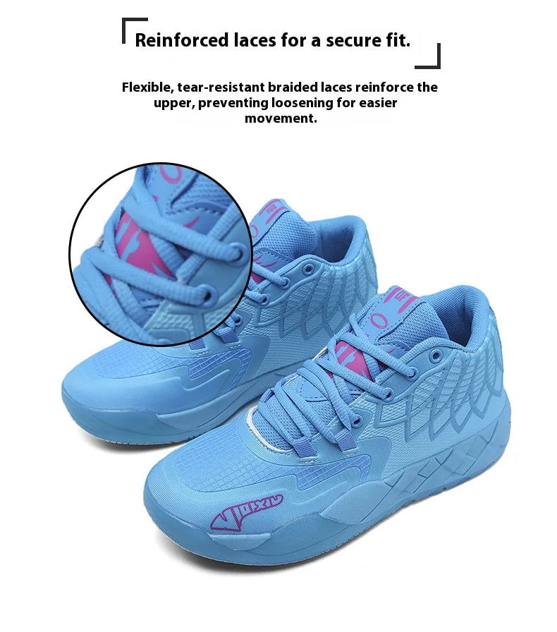 Three-ball generation Lamelo Ball basketball shoes Yin-yang high-top practical youth student basketball shoes men's sports shoes