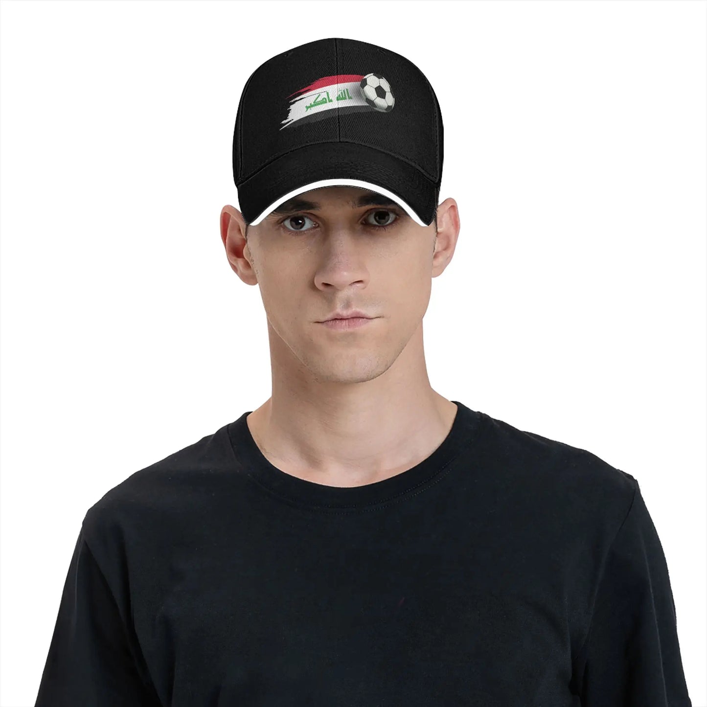 Men's Women's Iraq Flag Iraqi Soccer Outdoor Hat  Sun Baseball Caps Casual Baseball Cap Sports Hats