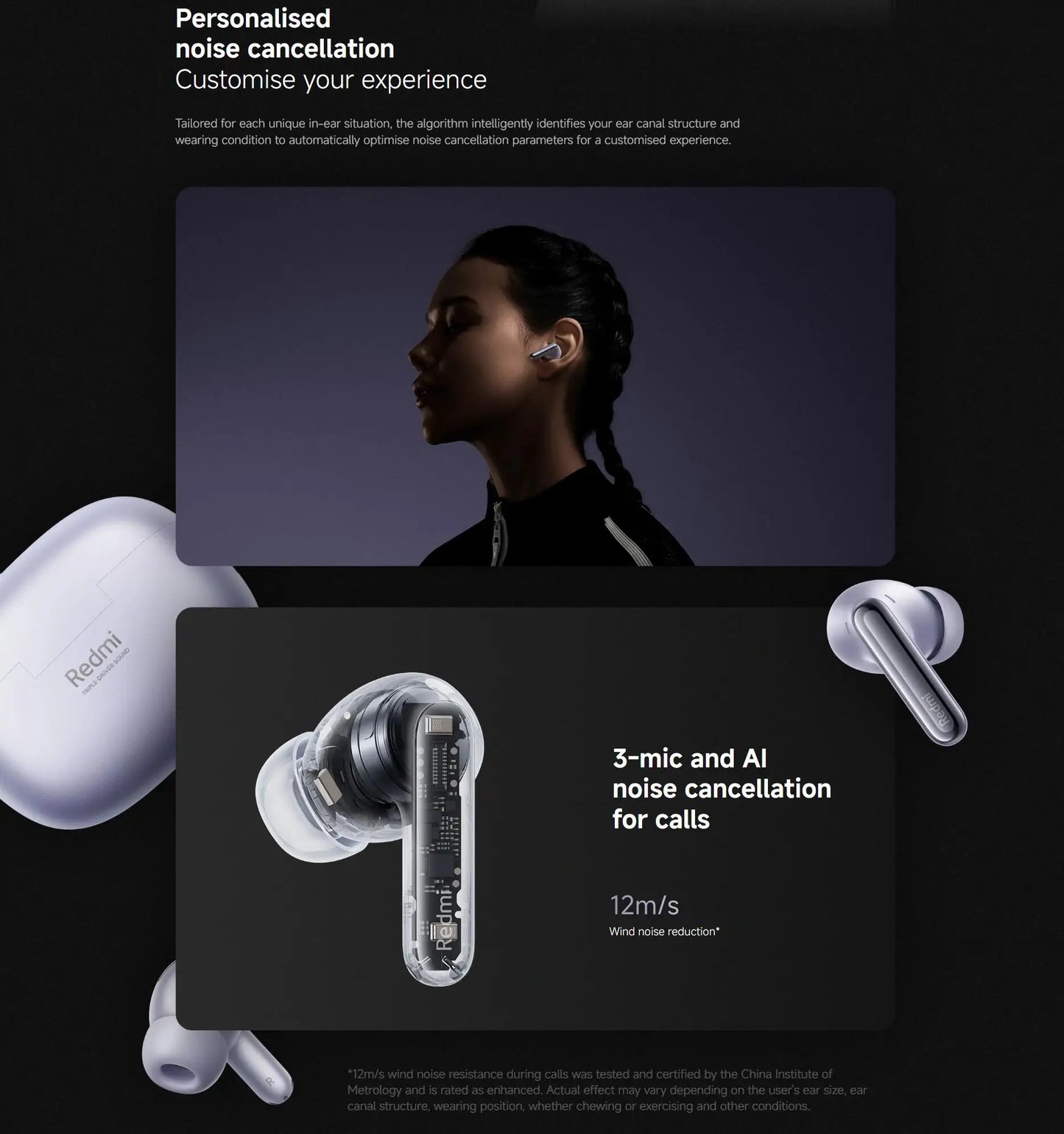 Xiaomi Redmi Buds 6 Pro Wireless Bluetooth Earphone, Hi-Res Audio with LDAC,Up to 55dB Active Noise Cancelling Wireless Earphone