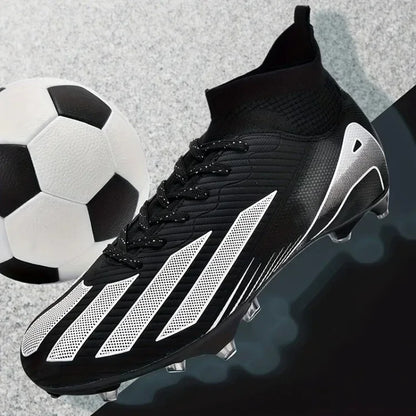 Men's New TF Football Boots Sneakers Society Turf Grass Ultralight Male Soccer Shoes Comfortable Ankle Football Shoes Futsal Fast