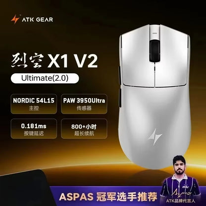 ATK Blazing Sky X1/X1V2 Mouse Gamer Wireless 8K Low Latency Lightweight FPS Liekong E-sports Gaming Mouse Custom Pc Accessories