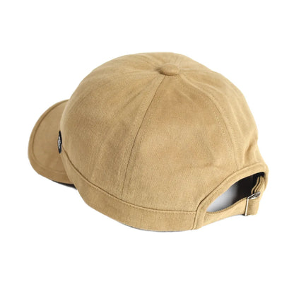 Vintage baseballkasket med kort skygge i bomuld til mænd og kvinder – blød »dad hat« i justerbar trucker-stil med lav profil