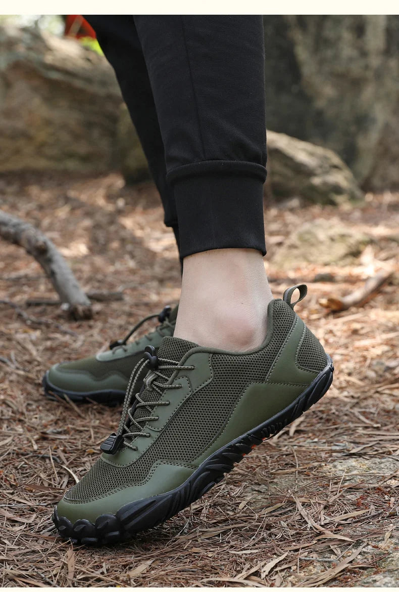 Men's Barefoot Hiking Shoes Breathable Outdoor Sports Climbing Shoes Trekking Sneakers Non-Slip Comfortable Men's Casual Jogging Footwear