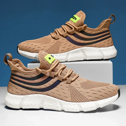 Men Casual Sports Shoes Breathable Lightweight Sneakers Anti-slip Flats Outdoor Running Walking Tenis Athletic Jogging Shoes