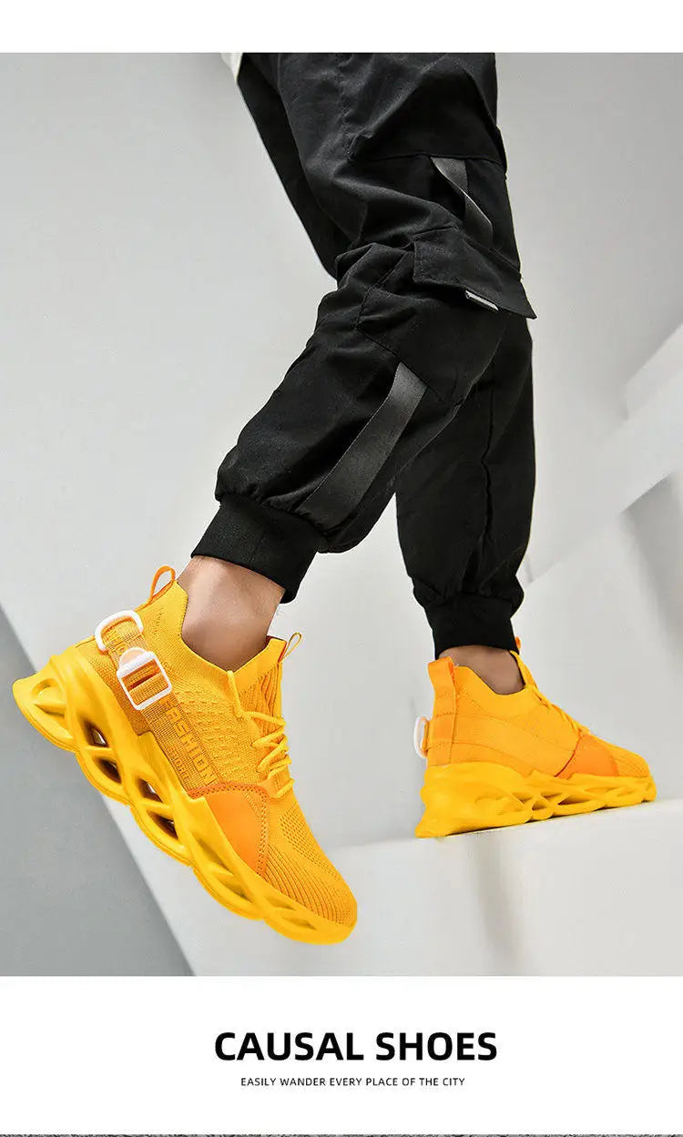 Hot Sale Fashion Purple Casual Sneakers Women Men Blade Running Shoes Big Size 48 Light Breathable Sports Shoes Men Mesh Sneakers