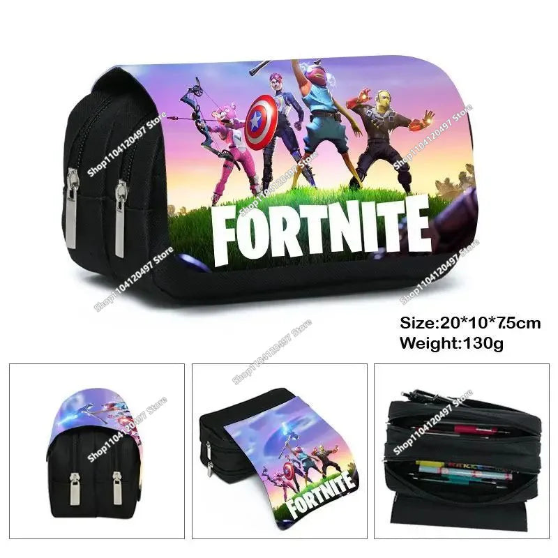 Fortnite Kids Pencil Bag Kawaii Pencil Case Large Capacity Waterproof Handheld Cosplay Pencil Pouch Office Stationary Gift Toy
