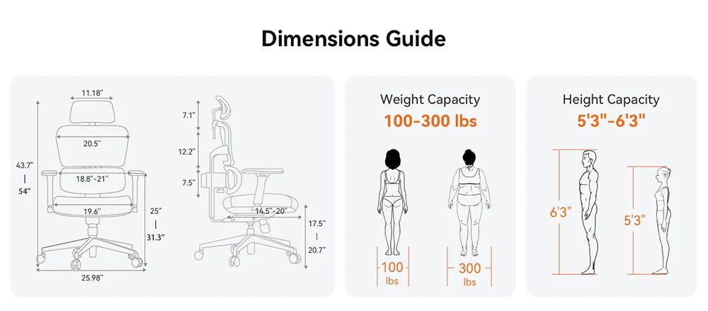 NEWTRAL NT001 Ergonomic Chair Adaptive Lower Back Support 3 Recline Angle Adjustable Backrest Armrest Headrest Nylon Base