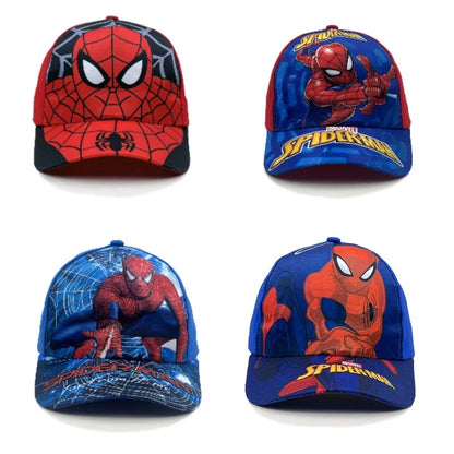 Casquette de baseball Marvel Spider-Man Anime pour enfant, casquette à visière de dessin animé, en coton et polyester, protection solaire toutes saisons, idée cadeau