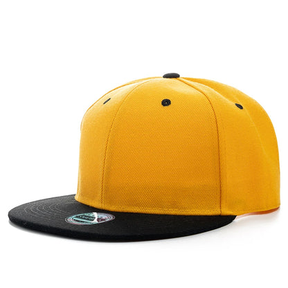Cap Plain Snapback-kasket til voksne – Hip Hop-baseballkasket til mænd og kvinder – udendørs fritidskasket