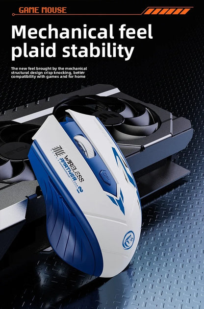 Wireless Gaming Mouse Bluetooth 5.4 Dual-Mode 2.4G Wireless Mouse Rechargeable 1600DPI Ergonomic Gamer Mice For PC Office Laptop