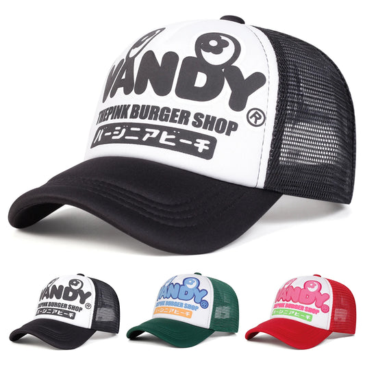 Unisex VANDY Letter Printing Baseball Net Caps Spring Summer Outdoor Adjustable Casual Hats Dad Hat Sunscreen Hat Sports Cap