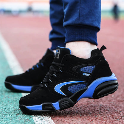 Zapatillas deportivas modernas de talla grande para hombre con bloques de color, cómodas, antideslizantes, con cordones, casuales y resistentes para actividades al aire libre masculinas