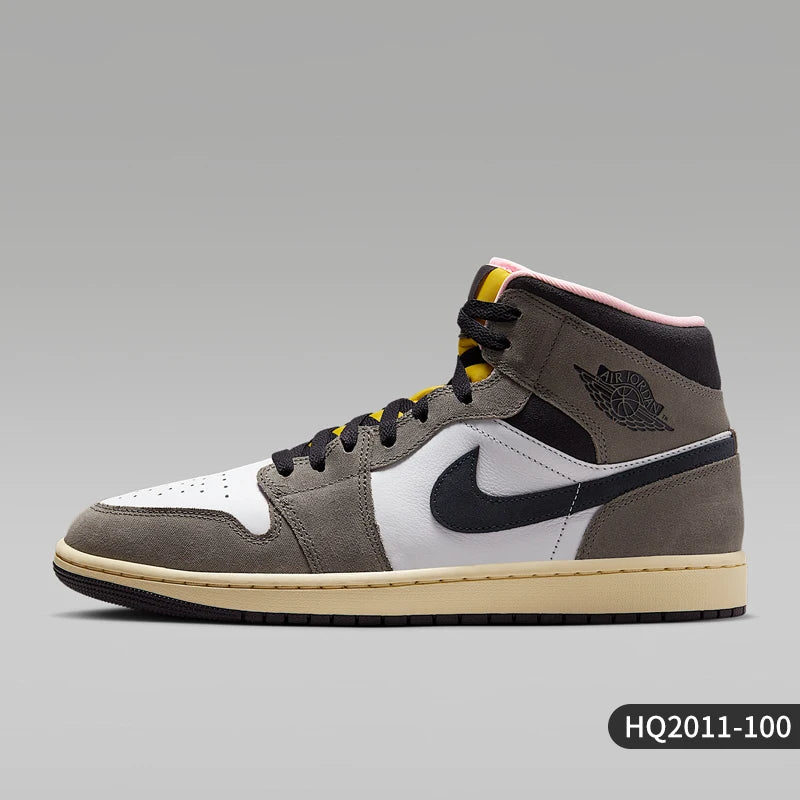 Scarpe sportive da uomo Nike genuine JORDAN mid-top, classiche, leggere e ammortizzate, HQ2011-100