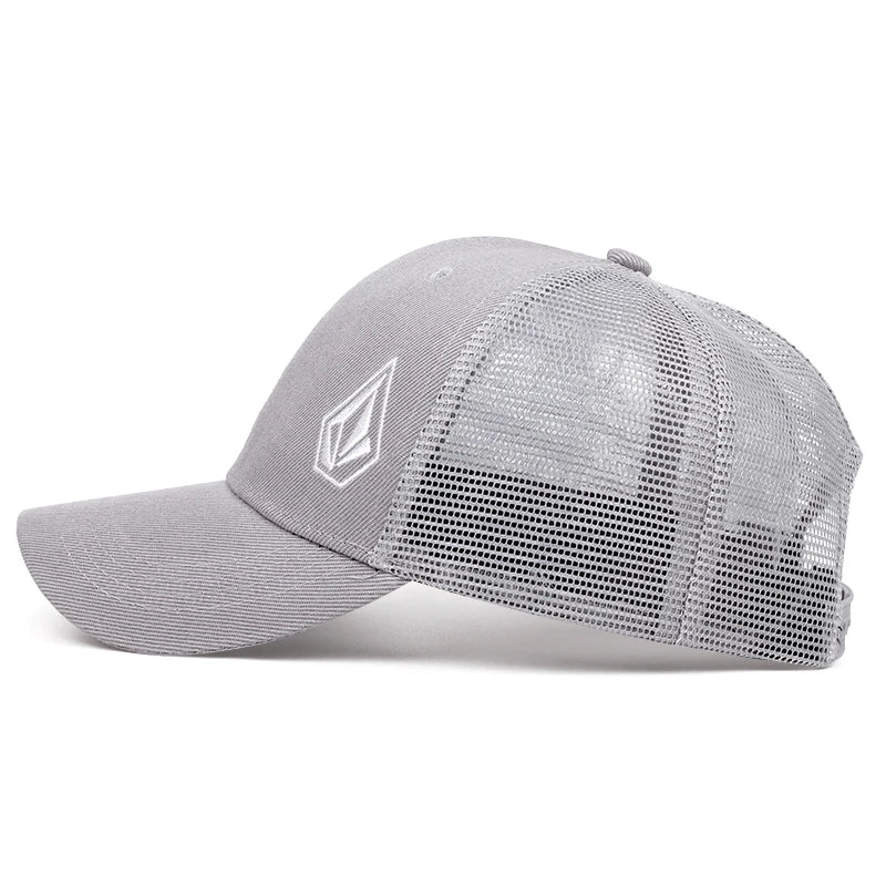 2025 New Diamond Embroidered Cotton Mesh Hat Men's Hip Hop Hat Decorative Hat Women's Outdoor Sports Sunshade Hat Baseball Hat