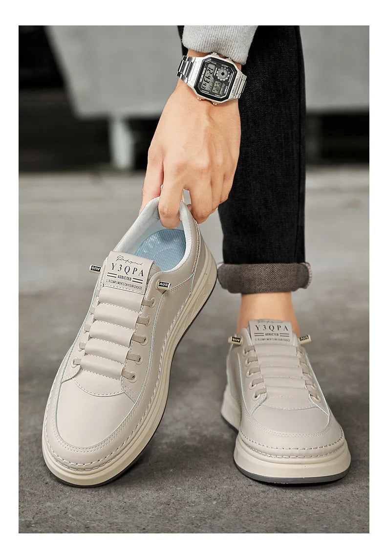 Modische Sommer-Freizeitschuhe für Herren, sportliche Slip-On-Loafer zum Autofahren, vielseitig, bequem, atmungsaktiv, verschleißfest, Leder -..