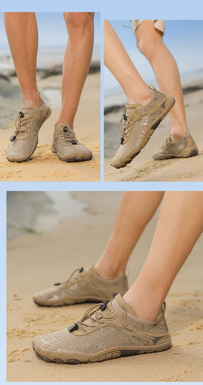 New Barefoot Wading Shoes Men and Women Mesh Quick-Drying Beach Shoes Outdoor Non-Slip Swimming Shoes Unisex Water Sports Shoes