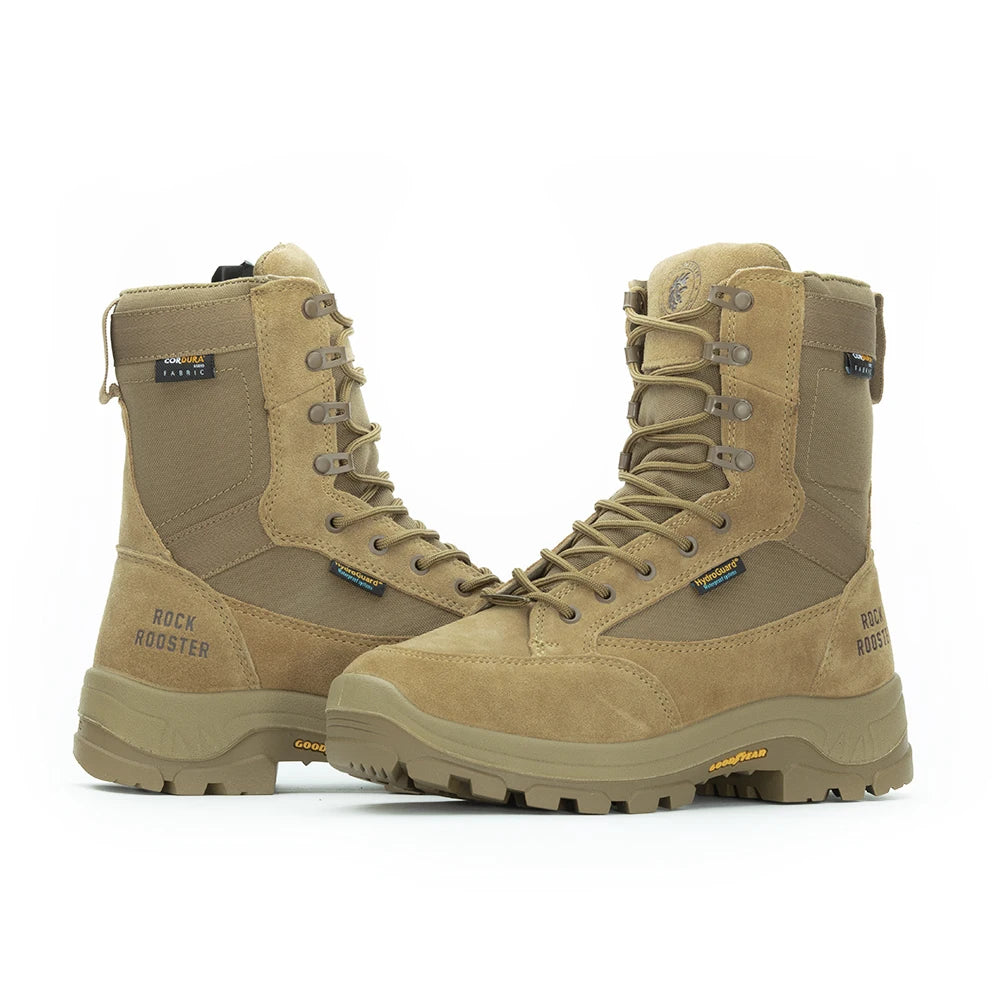 ROCKROOSTER Hiking shoes Men waterproof hunting Boots Tactical Desert Combat Boots trekking Ankle mountian cow Leather Sneakers