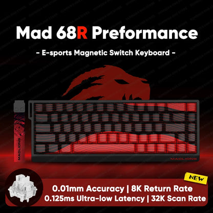 Madlions mad60he Mad60 Mad68 HE Mechanical Keyboard Magnetic Switch Mad60he Wired Game Keyboard Rapid Trigger Rgb Keyboard
