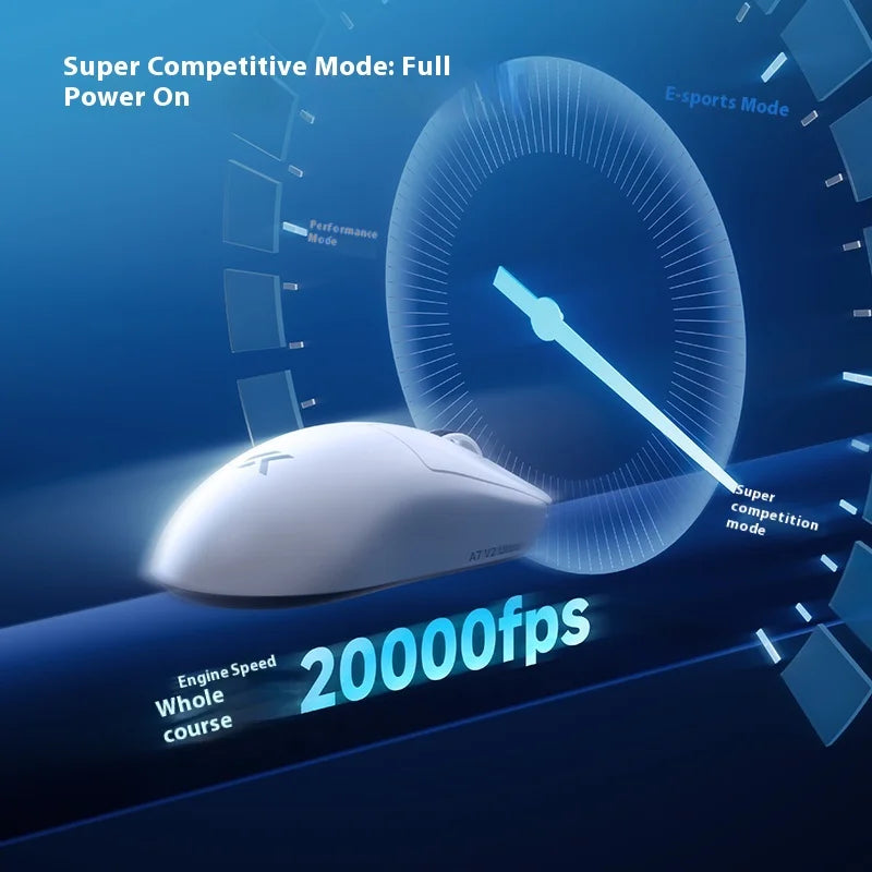 MCHOSE A7 V2 Ultra+ Wireless Mouse Tri-Mode Lightweight Paw3950 Ti 42000dpi 500mah Pc Esports Laptop Gaming Mice Accessories
