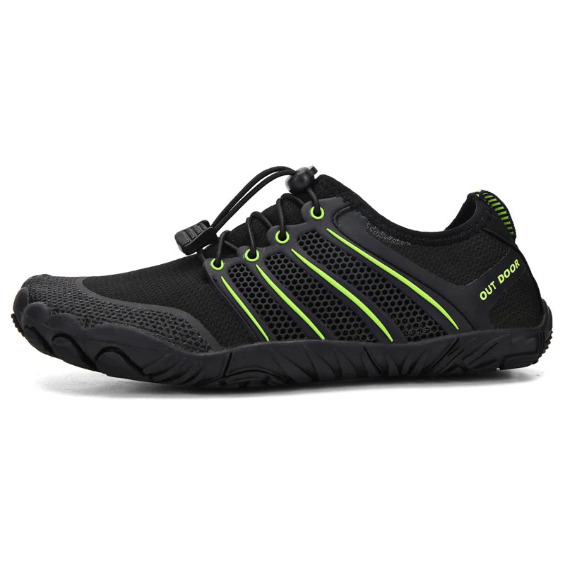 Men's Minimalist Running Cross Training Shoes Barefoot Shoes Big Toe Box Five Finger Shoes Saguaro Barefoot Pit Viper Paracord