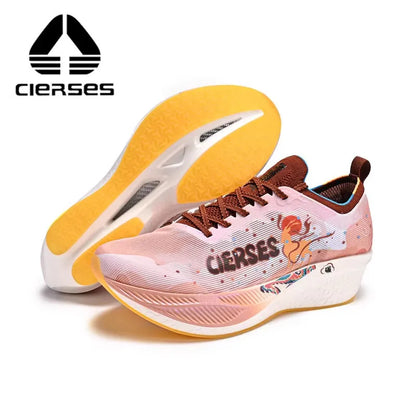 CIERSES Carbon Fiber Plate Marathon Running Racing Shoes Men Professional Stable Support Shock-Relief Rebound Training Shoes