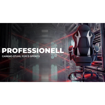 Gaming Chair Ergonomic Gaming Chair with Waist Cushion and Headrest, Office Chair Height Adjustable, Chair for Adult Girls Boy