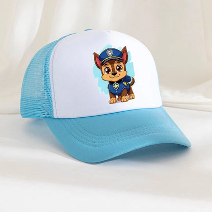Baseballkasket til drenge og piger – justerbar sommerhat med Anime-motiv fra Paw Patrol med Chase og Skye – sød retro solhat – hovedbeklædning til voksne – gave