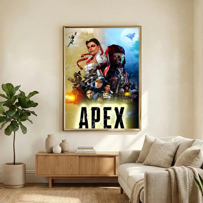 Apex Legends Poster HD Waterproof Self-Adhesive Wall Art with Multi-Scene Compatibility