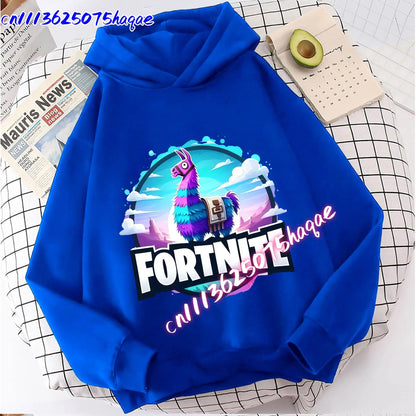 New Fortnite Kids Sweatshirts Cartoon Game Character Printed Hoodie Autumn Casual Children’s Tops Winter Baby Boys Clothing