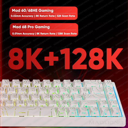 Madlions mad60he Mad60 Mad68 HE Mechanical Keyboard Magnetic Switch Mad60he Wired Game Keyboard Rapid Trigger Rgb Keyboard
