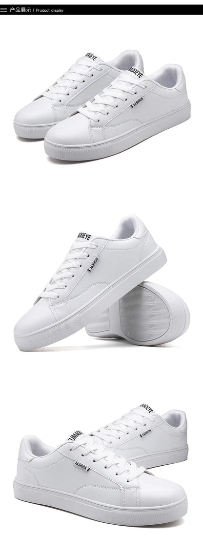 Zapatillas casuales de skate para hombre, blancas, para exteriores y ocio, transpirables, para caminar, planas, Chaussure Homme 39-48