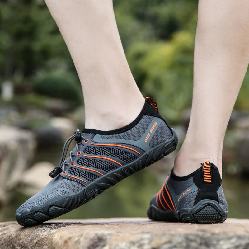 Men's Minimalist Running Cross Training Shoes Barefoot Shoes Big Toe Box Five Finger Shoes Saguaro Barefoot Pit Viper Paracord