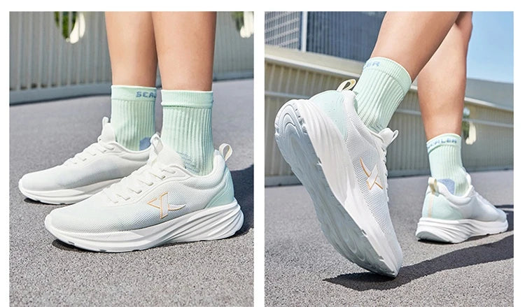 Xtep Women's Running Shoes 2025 Summer New Durability Lightweight Casual Shock-absorbing Breathable Mesh Sneakers 875418110054