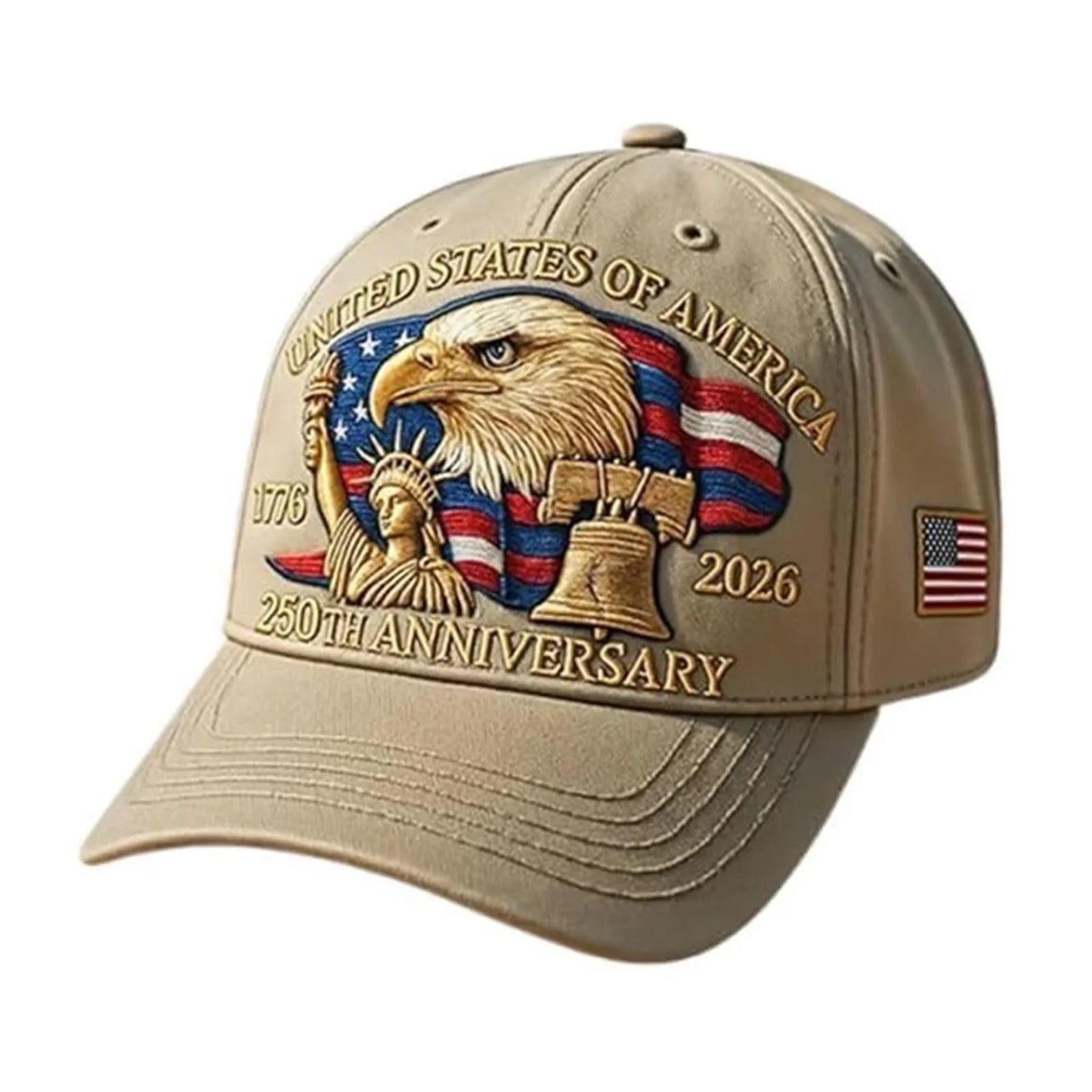 250th Anniversary Hat USA Patriotic Baseball Caps Eagle Embroidered Baseball Hats for Men Women 250 Year Anniversary Cap